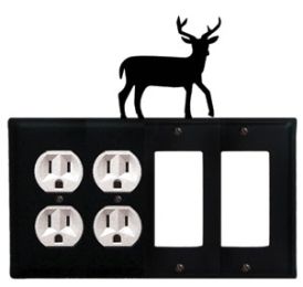 Deer - Double Outlet and Double GFI Cover