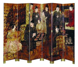 Asian Feast 6 Panel Screen