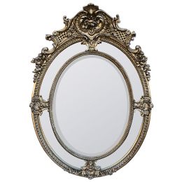 Silver Mistress Oval Mirror 36X68S/SIL