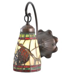 6"W Pinecone Dome Wall Sconce