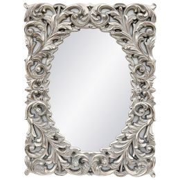 Silver Flowering Leaf Mirror