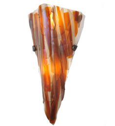 8"W Metro Fusion Marina Glass Wall Sconce