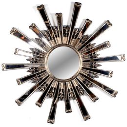 Silvered Sunburst Mirror