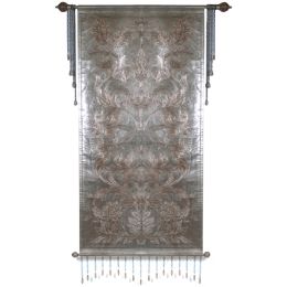 Silver Scroll Leather Tapestry