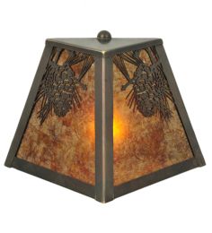 9"W Winter Pine Wall Sconce