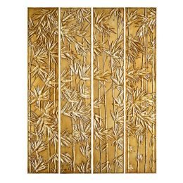 Gilt Bamboo Wall - 4 Panel