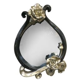 Bouquet Mirror - Silver/Black