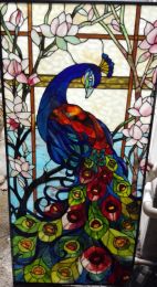 Stained Glass Peacock Window