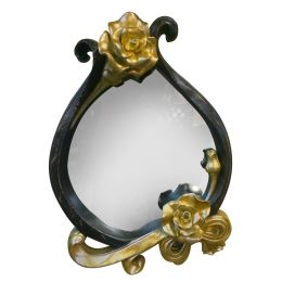 Bouquet Mirror - Gold/Black