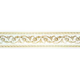 Chiar Rail  Gold Floral on French White