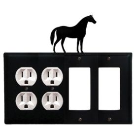 Horse - Double Outlet and Double GFI Cover