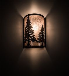 8" Wide Tall Pines Wall Sconce