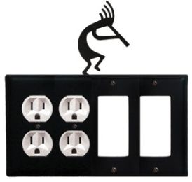 Kokopelli - Double Outlet and Double GFI Cover