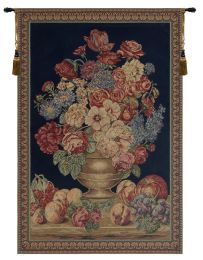 Vase on Blue Mini Tapestry Wall Hanging