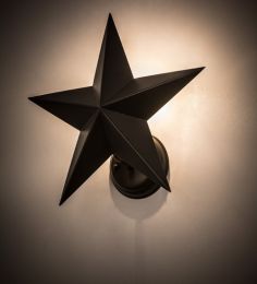 17"W Texas Star Wall Sconce