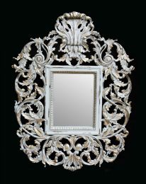 Chateau Blanc Shell Carved Mirror