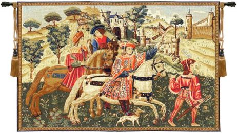 Hunting Scene I European Tapestry