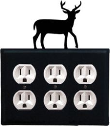 Deer - Triple Outlet Cover