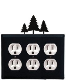 Pine Trees - Triple Outlet Cover