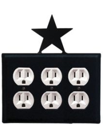 Star - Triple Outlet Cover