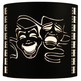 9.75"W Theatre Mask Wall Sconce