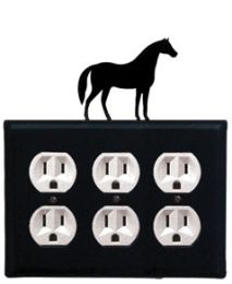 Horse - Triple Outlet Cover