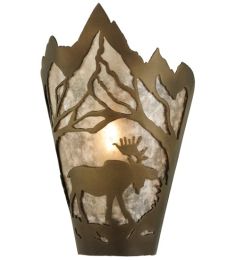 8"W Moose at Dawn Right Wall Sconce