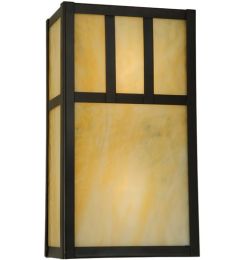 6.5"W Hyde Park Double Bar Mission Wall Sconce