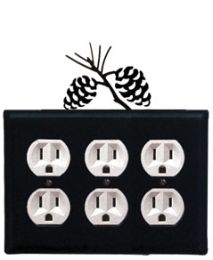 Pinecone - Triple Outlet Cover