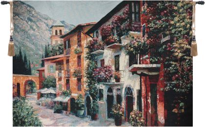 Village Hideaway Fine Art Tapestry