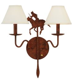 18"W Brave's Run 2 LT Wall Sconce