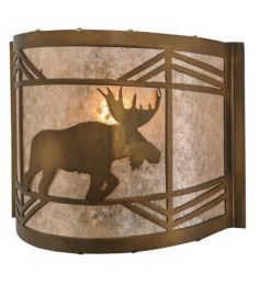 11"W Lone Moose Wall Sconce