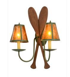 17"W Paddle 2 LT Wall Sconce