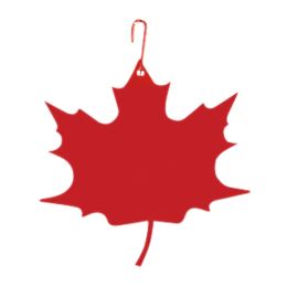 Maple Leaf - Decorative Hanging Silhouette-RED