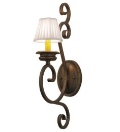 5"W Fernando W/Fabric Shade Wall Sconce