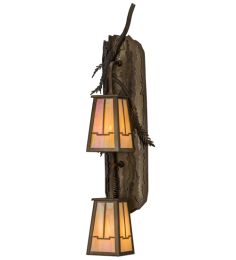 7.5"W Pine Branch Valley View 2 LT Wall Sconce