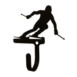 NEW - Skier - Wall Hook Small