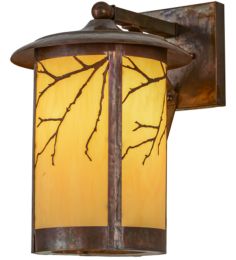 10"W Fulton Branches Solid Mount Wall Sconce