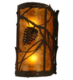 8"W WHISPERING PINES RIGHT WALL SCONCE