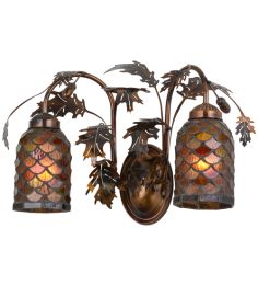 20"W Oak Leaf & Acorn 2 LT Wall Sconce