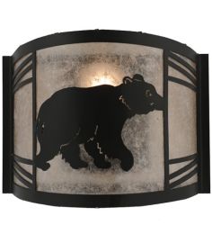 12"W Happy Bear on the Loose Right Wall Sconce