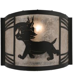 12"W Lynx on the Loose Left Wall Sconce