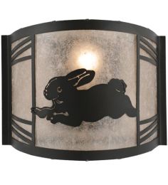 12"W Rabbit on the Loose Left Wall Sconce