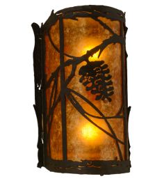 8"W WHISPERING PINES LEFT WALL SCONCE