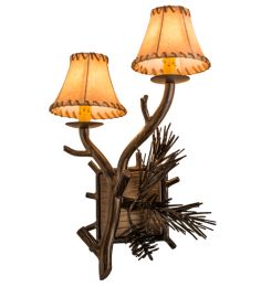 12"W Lone Pine 2 LT Left Wall Sconce