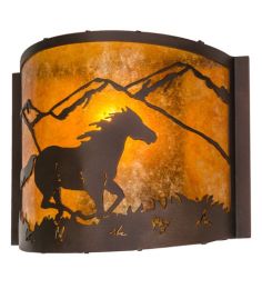 12"W Running Horse Wall Sconce