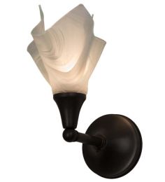 10"W Metro Blanco Swirl Wall Sconce