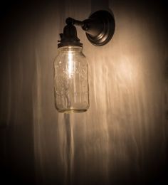 5.5"W Mason Jar Wall Sconce