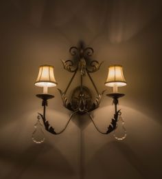 21"W French Elegance 2 LT Wall Sconce