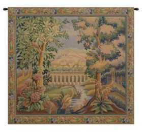 Bridge With Bird I Belgian Tapestry Wall Art